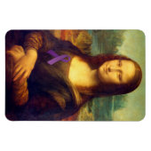Mona Lisa mit Lila Band Magnet (Horizontal)