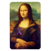 Mona Lisa mit Lila Band Magnet (Vertikal)