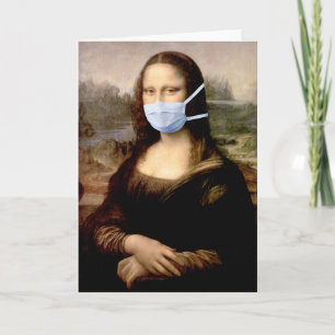 Mona Lisa mit Maske Da Vinci Spoofing The Arts Karte