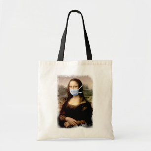 Mona Lisa mit Maske Da Vinci Spoofing The Arts Tragetasche