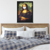 Mona Lisa mit Maske Leinwanddruck (Insitu (Schlafzimmer))