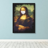 Mona Lisa mit Maske Leinwanddruck (Insitu (Holzboden))