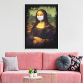 Mona Lisa mit Maske Leinwanddruck (Insitu (Wohnzimmer))