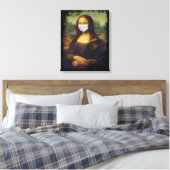 Mona Lisa mit Maske Leinwanddruck (Insitu (Schlafzimmer))