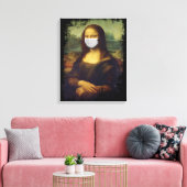 Mona Lisa mit Maske Leinwanddruck (Insitu (Wohnzimmer))
