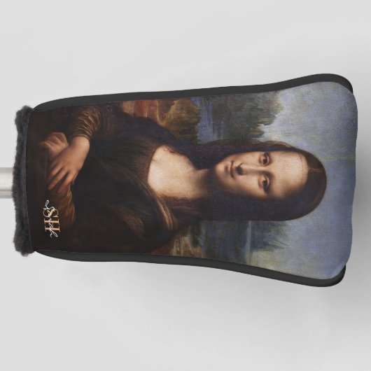 Mona Lisa & mit Monogramm Golf / Leonardo da Vinci Headcover (Vorderseite)