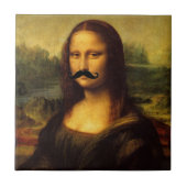 Mona Lisa mit Mustache Fliese (Vorderseite)