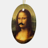 Mona Lisa mit Mustache Keramikornament (Links)