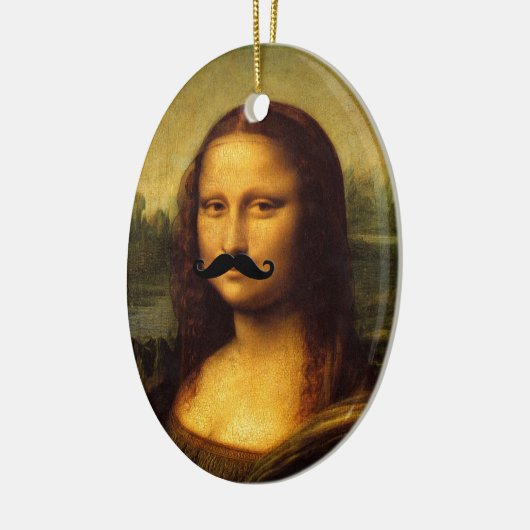 Mona Lisa mit Mustache Keramikornament (Links)