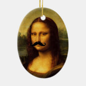 Mona Lisa mit Mustache Keramikornament (Hinten)