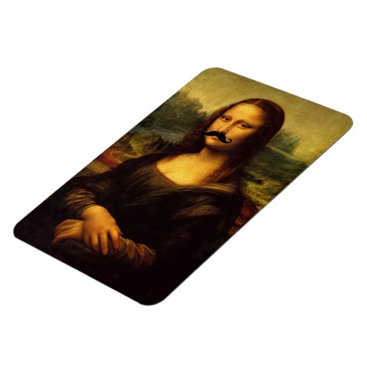 Mona Lisa mit Mustache Magnet (Linke Seite)
