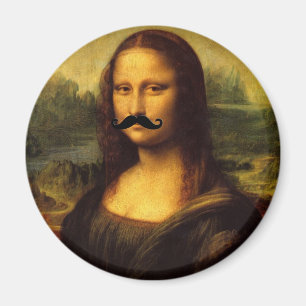 Mona Lisa mit Mustache Magnet
