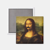 Mona Lisa mit Mustache Magnet (Vorderseite/Rückseite)