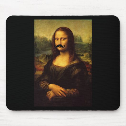 Mona Lisa mit Mustache Mousepad (Vorne)