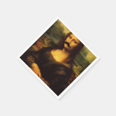 Mona Lisa mit Mustache Serviette (Ecke)