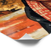 Mona Lisa mit Mütze - Winterstimmung Poster (Ecke)