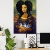 Mona Lisa mit niedlichen Kätzchen Leonardo da Vinc Poster (Heimbüro)