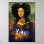 Mona Lisa mit niedlichen Kätzchen Leonardo da Vinc Poster (Vorne)