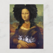 Mona Lisa mit niedlichen Kätzchen Leonardo da Vinc Postkarte (Vorderseite)