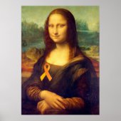Mona Lisa mit Orange Ribbon Poster (Vorne)
