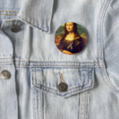 Mona Lisa mit Puzzle Ribbon Button (Beispiel)