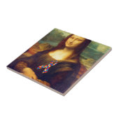Mona Lisa mit Puzzle Ribbon Fliese (Seite)