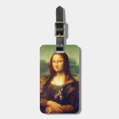 Mona Lisa mit Puzzle Ribbon Gepäckanhänger (Vorderseite vertikal)