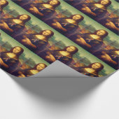 Mona Lisa mit Puzzle Ribbon Geschenkpapier (Ecke)