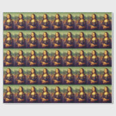 Mona Lisa mit Puzzle Ribbon Geschenkpapier (Flach)