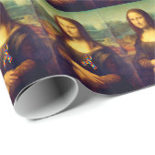 Mona Lisa mit Puzzle Ribbon Geschenkpapier (Rolleneckpunkt)
