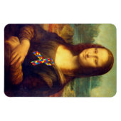 Mona Lisa mit Puzzle Ribbon Magnet (Horizontal)