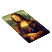 Mona Lisa mit Puzzle Ribbon Magnet (Rechte Seite)