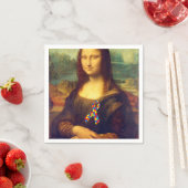 Mona Lisa mit Puzzle Ribbon Serviette (Beispiel)