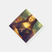 Mona Lisa mit Puzzle Ribbon Serviette (Ecke)