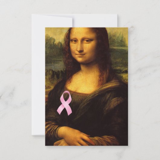 Mona Lisa mit rosa Ribbon (Vorderseite)