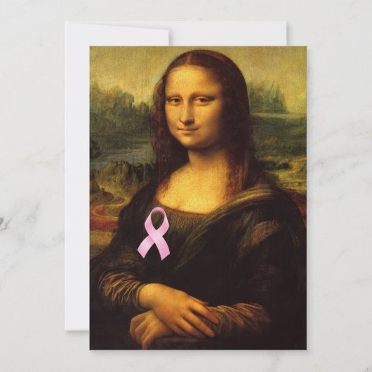 Mona Lisa mit rosa Ribbon (Vorderseite)