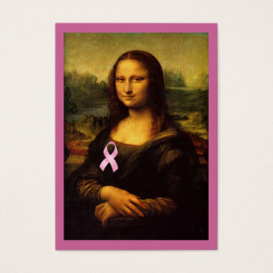 Mona Lisa mit rosa Ribbon