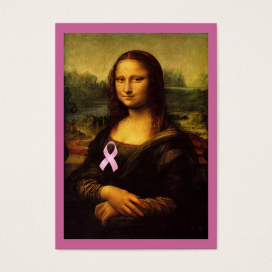Mona Lisa mit rosa Ribbon (Vorderseite)