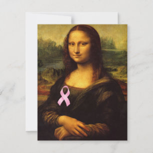 Mona Lisa mit rosa Ribbon