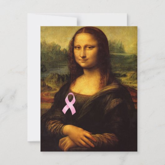 Mona Lisa mit rosa Ribbon (Vorderseite)