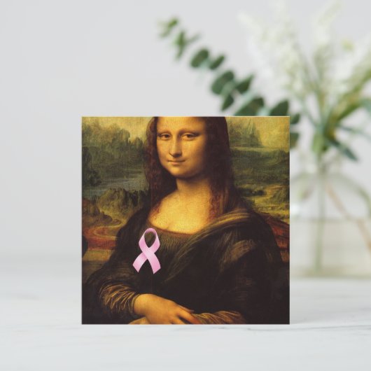 Mona Lisa mit rosa Ribbon (Stehend Vorderseite)