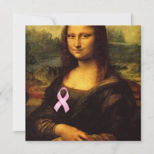 Mona Lisa mit rosa Ribbon