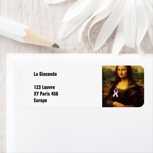 Mona Lisa mit rosa Ribbon (Insitu)