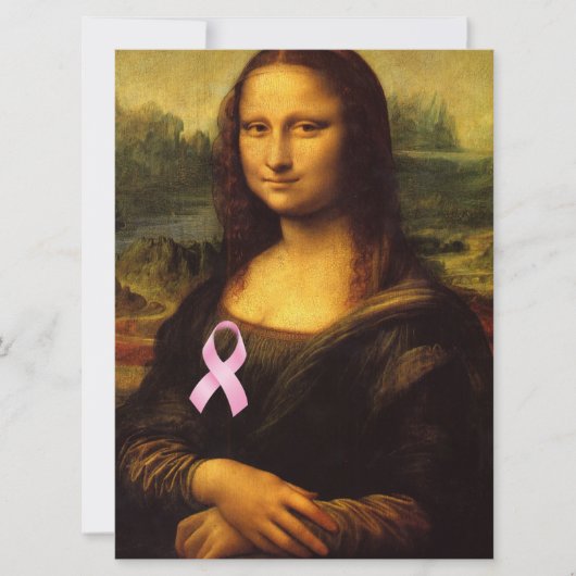 Mona Lisa mit rosa Ribbon (Vorderseite)