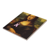Mona Lisa mit rosa Ribbon Fliese (Seite)