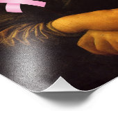 Mona Lisa mit rosa Ribbon Fotodruck (Ecke)