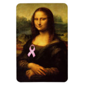 Mona Lisa mit rosa Ribbon Magnet (Vertikal)