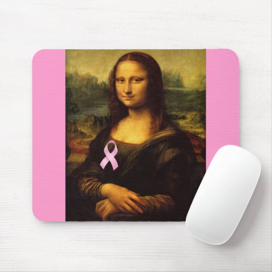 Mona Lisa mit rosa Ribbon Mousepad (Mit Mouse)