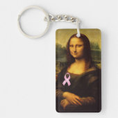 Mona Lisa mit rosa Ribbon Schlüsselanhänger (Vorderseite)