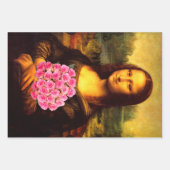 Mona Lisa mit Rose Geschenkpapier Set (Vorderseite 3)